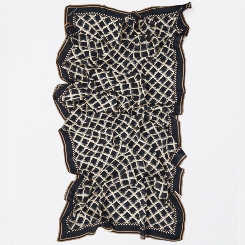 Foulard estampado negro de Surkana