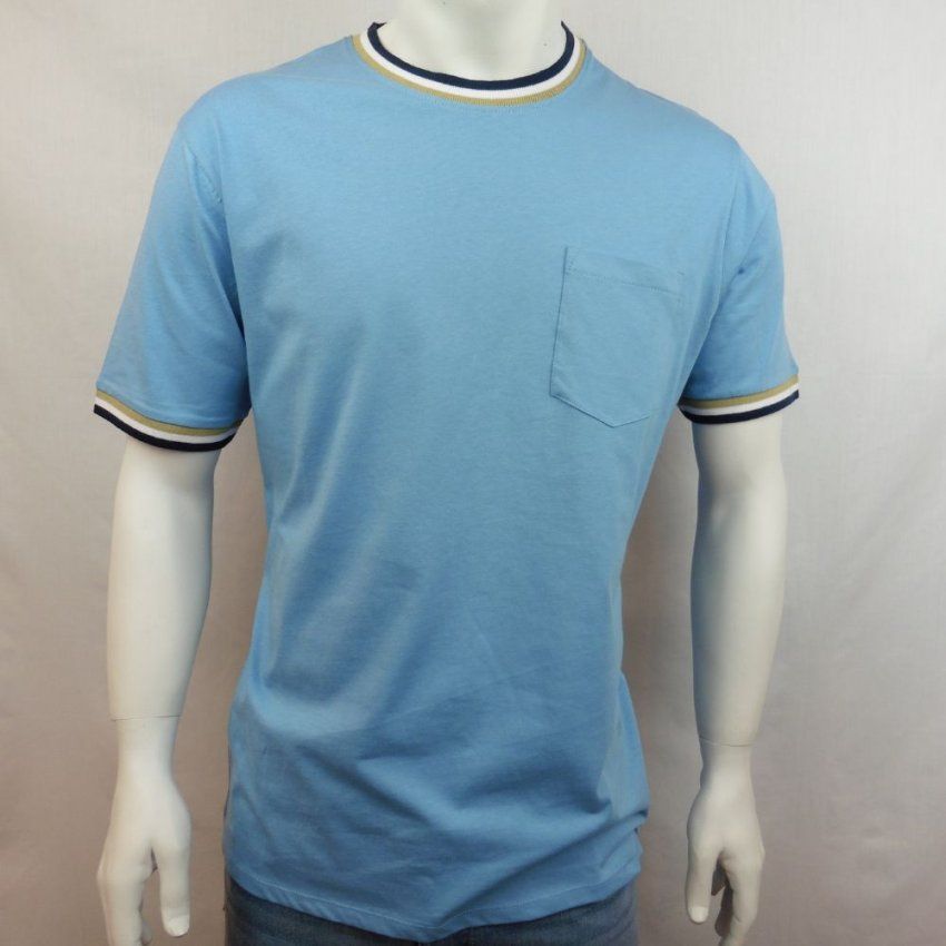 Camiseta bolsillo azul de Dos Galgos