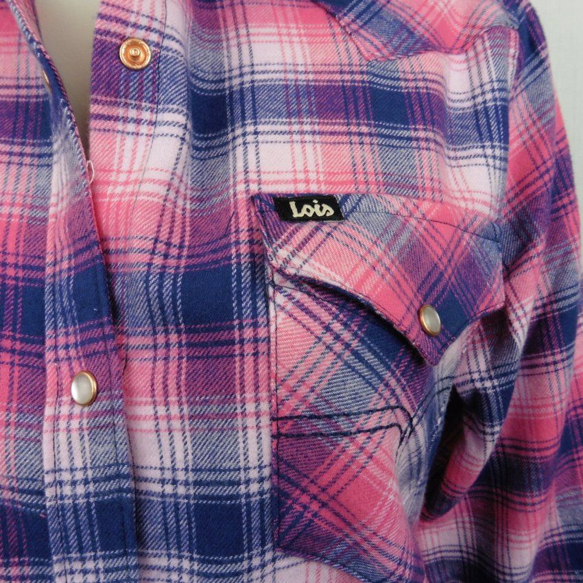 Camisa cuadros rosa de Lois