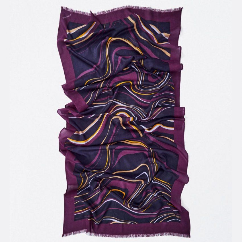 Foulard estampado ondas de Surkana