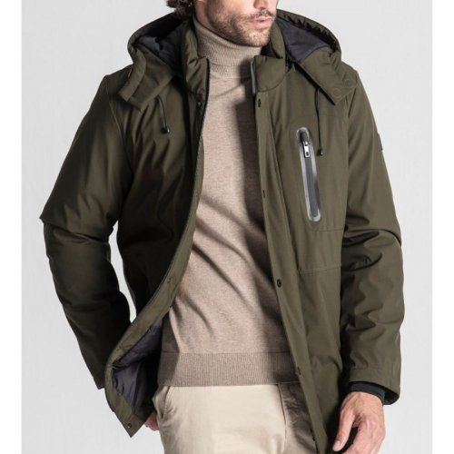 Chaquetón capucha verde de Dos Galgos Chaquetón capucha verde de Dos Galgos