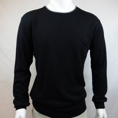 Jersey negro bolsillo de Tomé Jersey negro bolsillo de Tomé