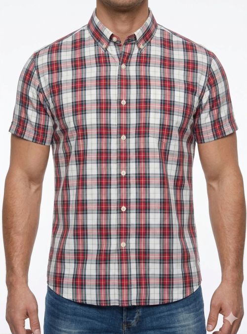 Camisa cuadros rojo marino de VNTO Camisa cuadros rojo marino de VNTO