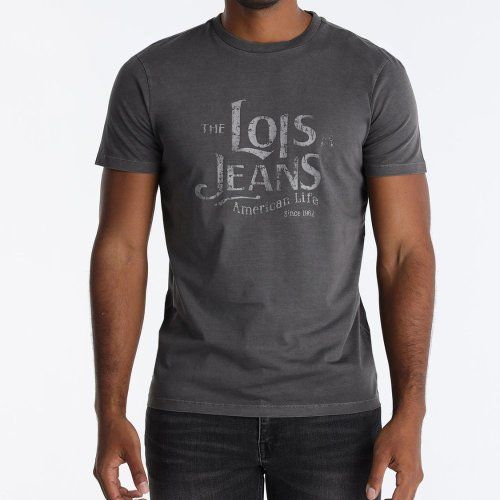 Camiseta gris letras de Lois Camiseta gris letras de Lois
