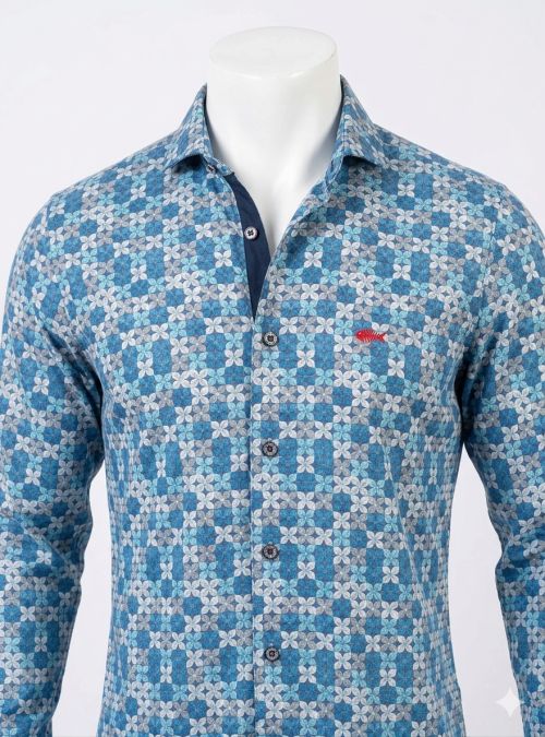 Camisa elástica estampada de Dark & Fish Camisa elástica estampada de Dark & Fish