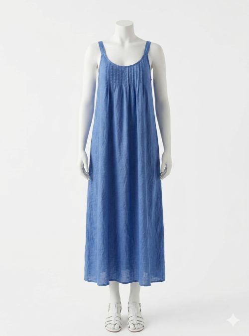 Vestido tirantes de lino azulon de WNT Collection Vestido tirantes de lino azulon de WNT Collection
