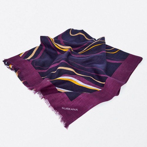 Foulard estampado ondas de Surkana