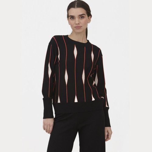 Jersey negro con dibujo naranja de WNT Collection Jersey negro con dibujo naranja de WNT Collection