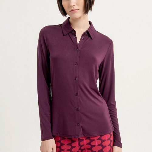 Camisa de punto berenjena de Surkana Camisa de punto berenjena de Surkana