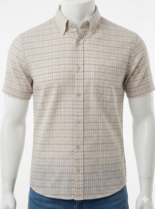 Camisa cuadros rosa, celeste y beige de Corsare Camisa cuadros rosa, celeste y beige de Corsare