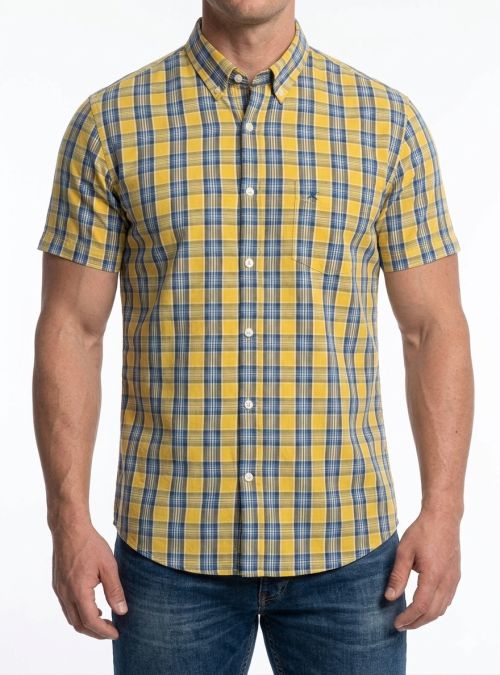 Camisa mc cuadros ocre de VNTO Camisa mc cuadros ocre de VNTO