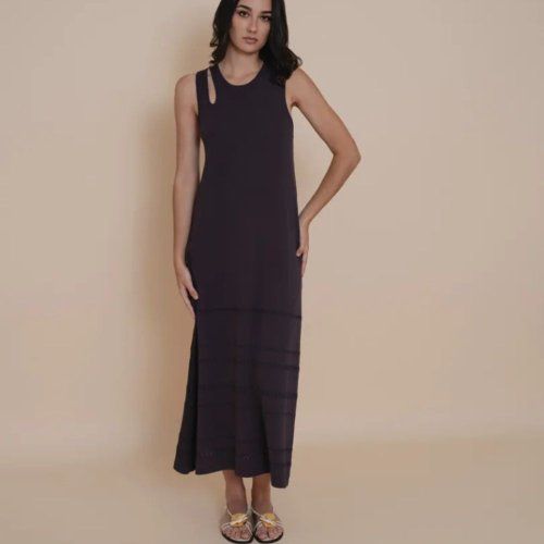 Vestido de punto gris oscuro de WNT Collection Vestido de punto gris oscuro de WNT Collection