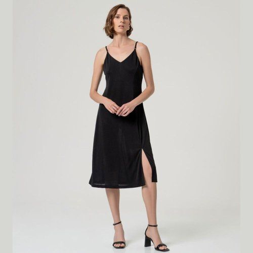 Vestido negro tirantes finos de Surkana Vestido negro tirantes finos de Surkana