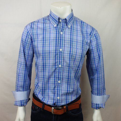 Camisa cuadros azules rosa de VNTO Camisa cuadros azules rosa de VNTO