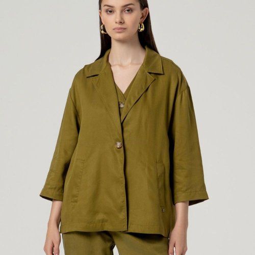 Chaqueta evasé verde de Surkana Chaqueta evasé verde de Surkana
