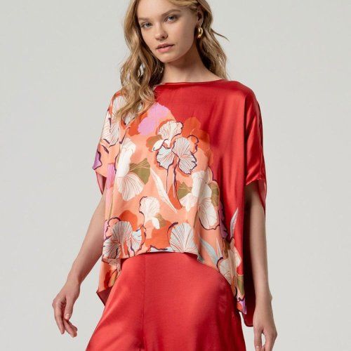 Blusa caldera con estampado de Surkana Blusa caldera con estampado de Surkana
