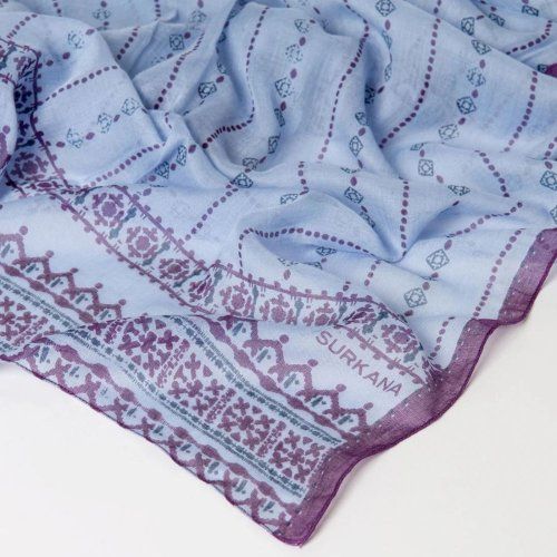 Pañuelo estampado tonos morado y lila de Surkana Pañuelo estampado tonos morado y lila de Surkana