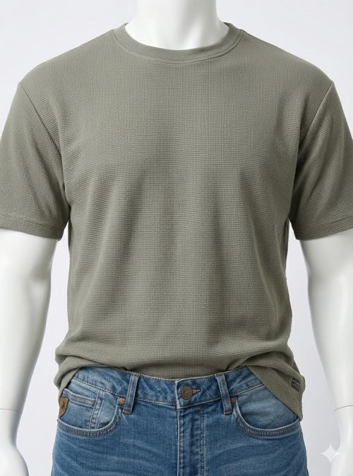 Camiseta verde tejido relieve de Lois Camiseta verde tejido relieve de Lois