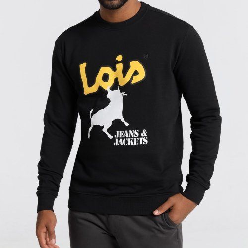 Sudadera toro negra de Lois Sudadera toro negra de Lois