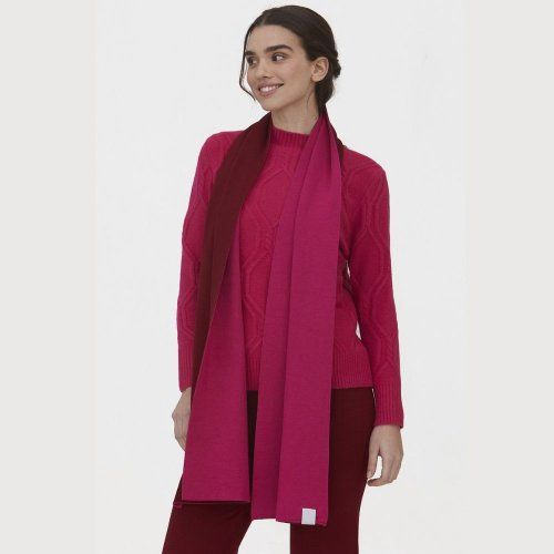 Bufanda de punto granate y fucsia de WNT Collection