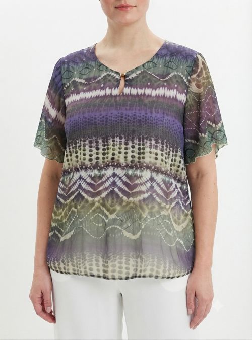 Camiseta tul tonos morados de Lourdes Castillo Camiseta tul tonos morados de Lourdes Castillo