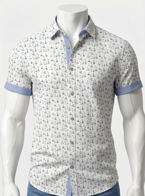 Camisa estampado barcos de Corsare Camisa estampado barcos de Corsare
