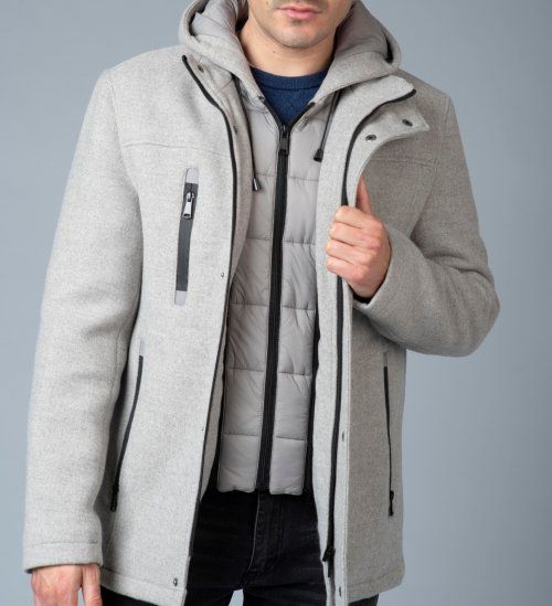 Chaquetón paño gris de Alexander & Co.