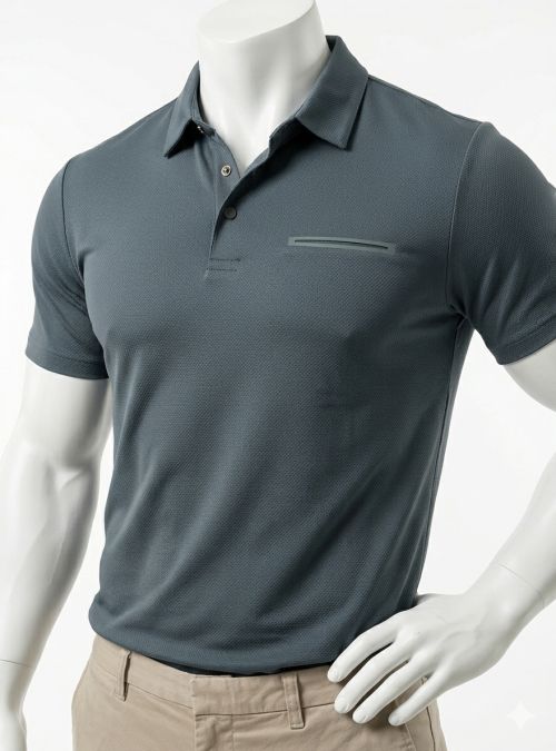Polo azul mini dibujo TECH FIT de Dos Galgos Polo azul mini dibujo TECH FIT de Dos Galgos