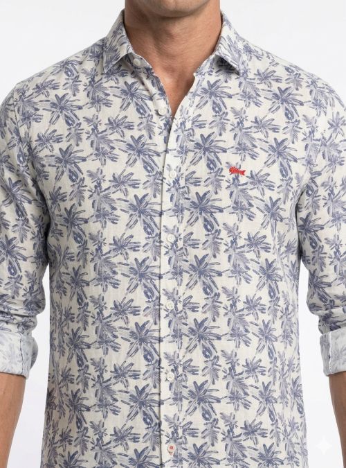 Camisa flores azules de Dark & Fish Camisa flores azules de Dark & Fish