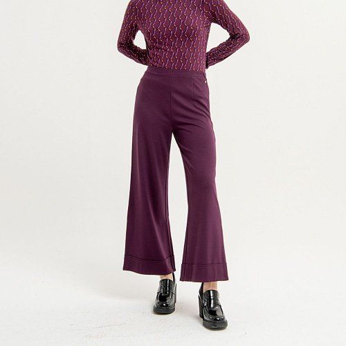 Pantalón punto roma berenjena de Surkana Pantalón punto roma berenjena de Surkana
