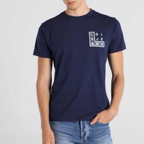 Camiseta azul marino letras de Lois Camiseta azul marino letras de Lois