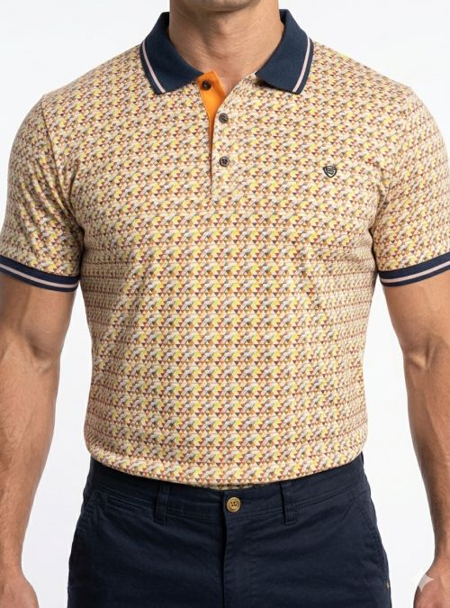 Polo mini triángulos multi color de Tomé Polo mini triángulos multi color de Tomé