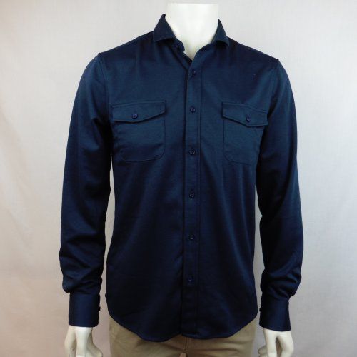 Camisa punto azul marino de Dark & Fish Camisa punto azul marino de Dark & Fish