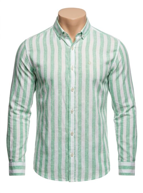 Camisa rayas verdes de Yellow Skin Camisa rayas verdes de Yellow Skin