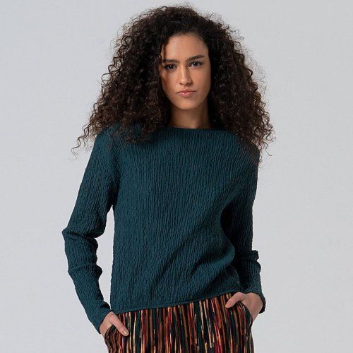 Blusa engomada verde de Surkana Blusa engomada verde de Surkana