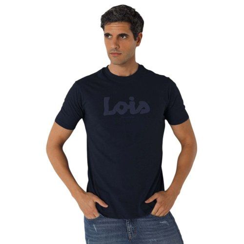 Camiseta azul marino letras al tono de Lois Camiseta azul marino letras al tono de Lois