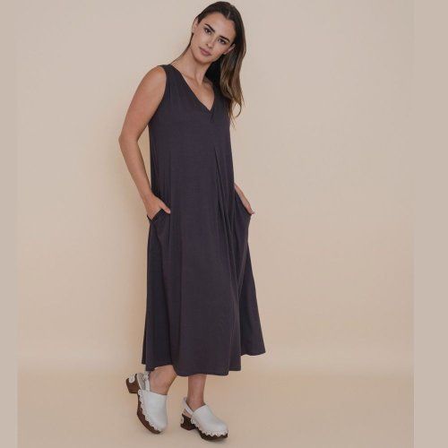 Vestido algodón gris oscuro de WNT Collection Vestido algodón gris oscuro de WNT Collection