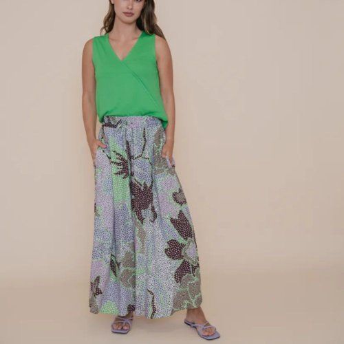 Pantalón ancho estampado de WNT Collection Pantalón ancho estampado de WNT Collection
