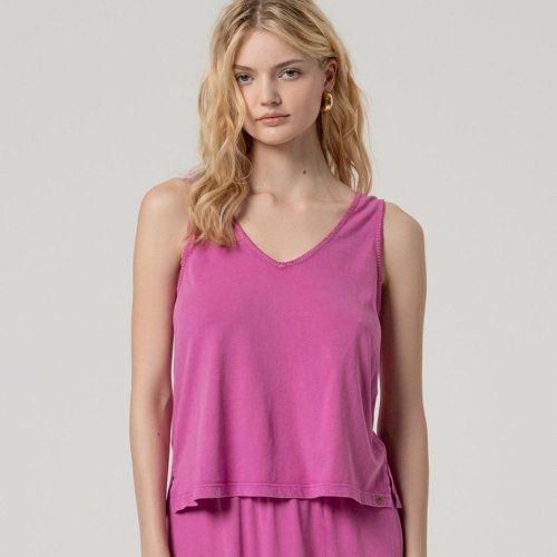 Camiseta algodón tirantes rosa de Surkana Camiseta algodón tirantes rosa de Surkana