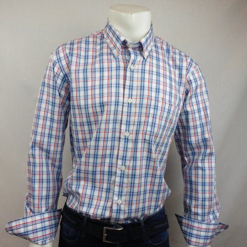 Camisa cuadros azul rojo de VNTO Camisa cuadros azul rojo de VNTO