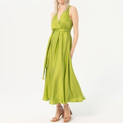 Vestido largo verde pistacho de Surkana Vestido largo verde pistacho de Surkana