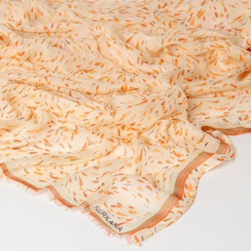 Pañuelo estampado marrón y naranja de Surkana Pañuelo estampado marrón y naranja de Surkana