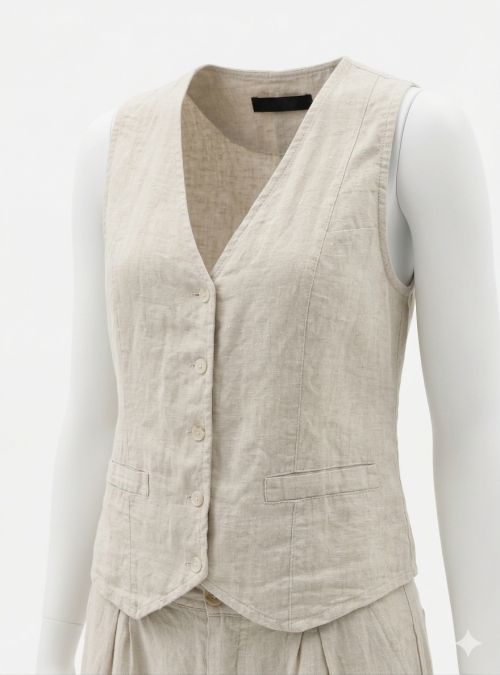 Chaleco lino de WNT Collection Chaleco lino de WNT Collection