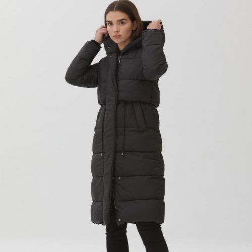 Chaquetón largo negro de WNT Collection Chaquetón largo negro de WNT Collection