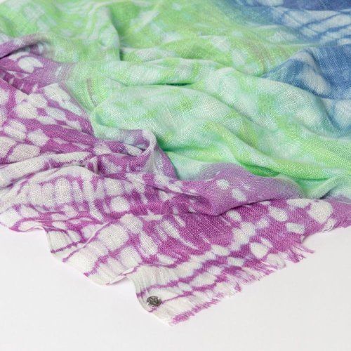 Pañuelo tie dye verde, azul y lila de Surkana Pañuelo tie dye verde, azul y lila de Surkana