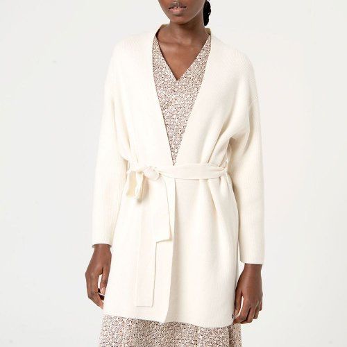 Chaqueta tricot larga crudo de Surkana Chaqueta tricot larga crudo de Surkana