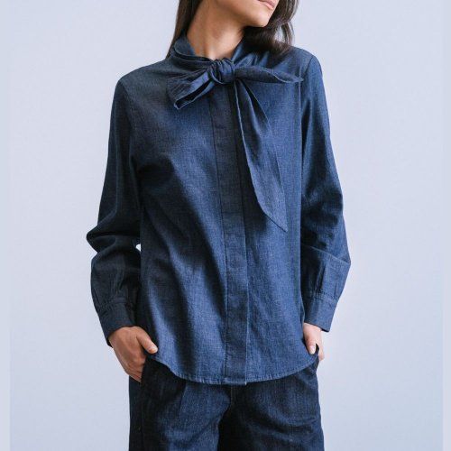 Camisa lazada vaquera de WNT Collection Camisa lazada vaquera de WNT Collection