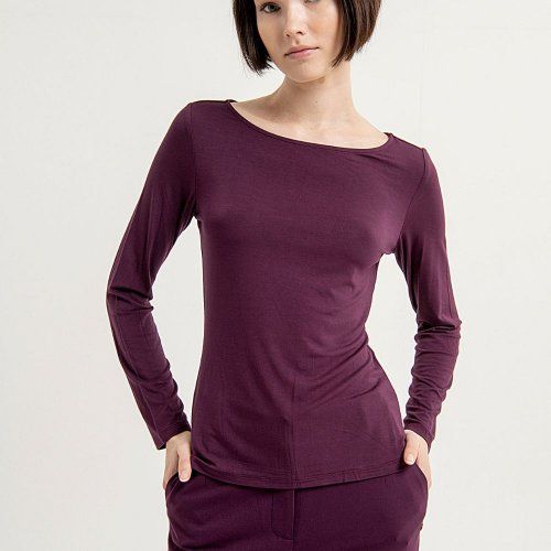 Camiseta barca berenjena de Surkana Camiseta barca berenjena de Surkana