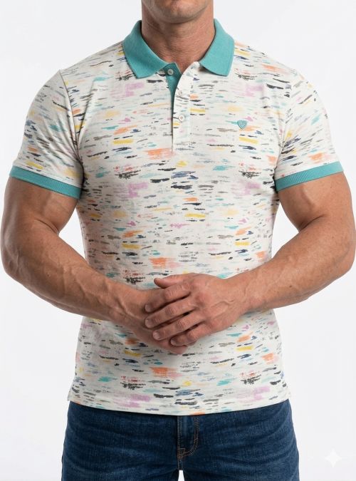 Polo camuflaje multi color de Tomé Polo camuflaje multi color de Tomé