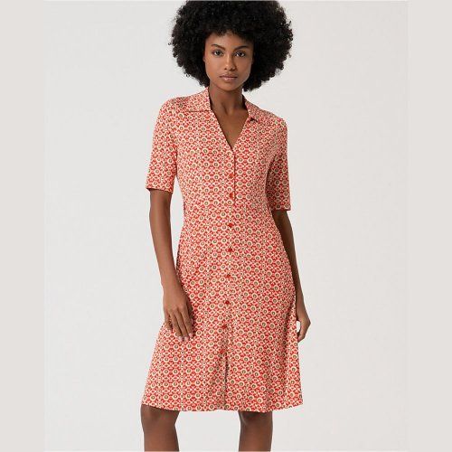 Vestido camisero estampado rojo de Surkana Vestido camisero estampado rojo de Surkana